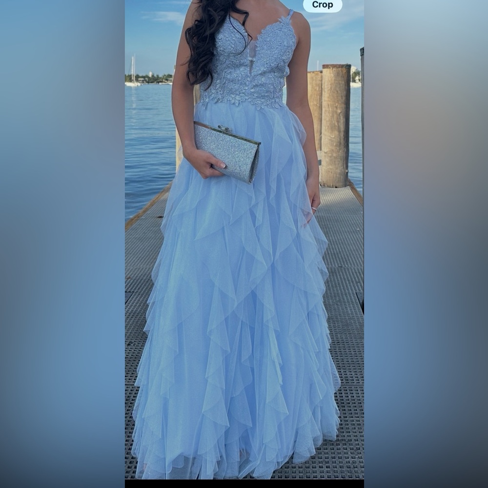 Light Blue Pear Culture Formal Dress - Picture 9 of 10